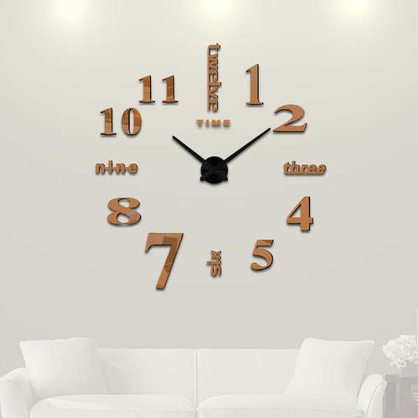 New Home Decoration Big Mirror Wall Clock