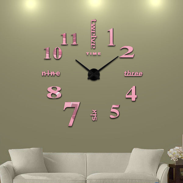 New Home Decoration Big Mirror Wall Clock