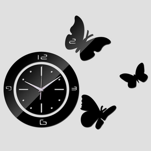 DIY Wall Clock Rounds With Butterflies Home Decor